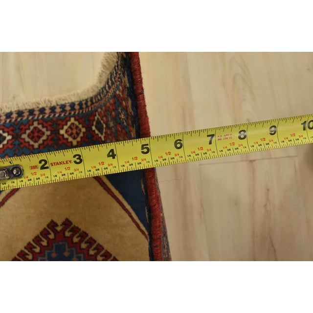 Beige Yalameh Rug 2’9” X 4’2” Beige Wool Vintage Tribal Hand-Knotted Carpet For Sale - Image 8 of 10