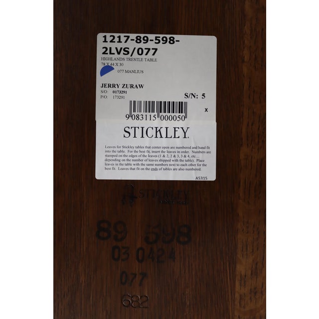 Early 20th Century Stickley Highlands Extending Trestle Dining Table For Sale - Image 5 of 17