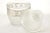 Hollywood Regency Fluted Frost Glass Jar For Sale - Image 3 of 4
