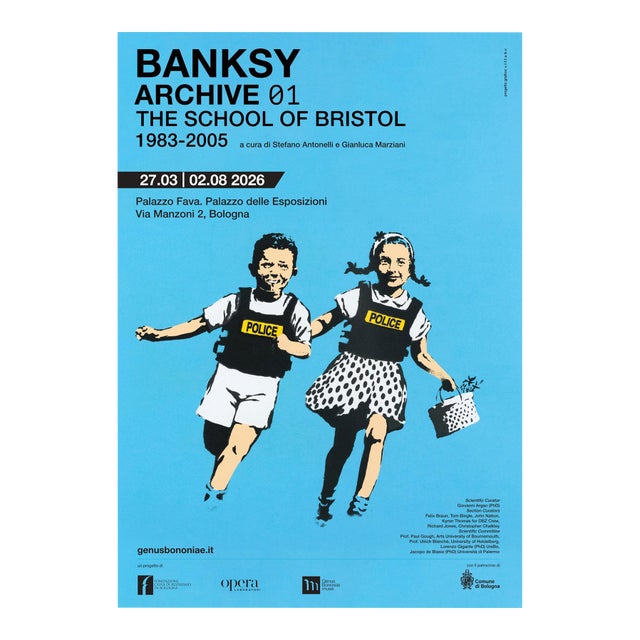Banksy Archive 01 the School of Bristol Official Exhibition Poster For Sale