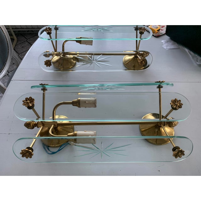 1980s Art Deco Style Wall Lamps, 1970s, Set of 2 For Sale - Image 5 of 18