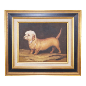 Late 20th Century Dandie Dinmont Terrier Oil Painting