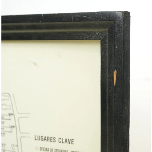 Traditional Late 20th Century Framed Belmont Park Barn Area Guide Map For Sale - Image 3 of 8