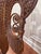 Antique Art Nouveau "Fleur De Lis" Wicker & Cane Solid Wood Accent Chair in the Style of Heywood-Wakefield For Sale - Image 9 of 12