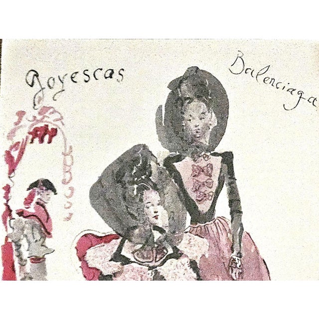 Balenciaga 1931 Set of 2 Rare Opera Costume Fashion Design Prints-Balenciaga, LeLong For Sale - Image 4 of 8