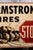 Vintage Armstrong Tires Double-Sided Tin Flange Service Station Sign For Sale - Image 10 of 11