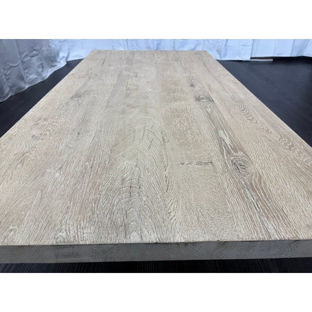 Rh Reclaimed Oak Reeded Plinth Rectangular Coffee Table – 64" For Sale - Image 16 of 18