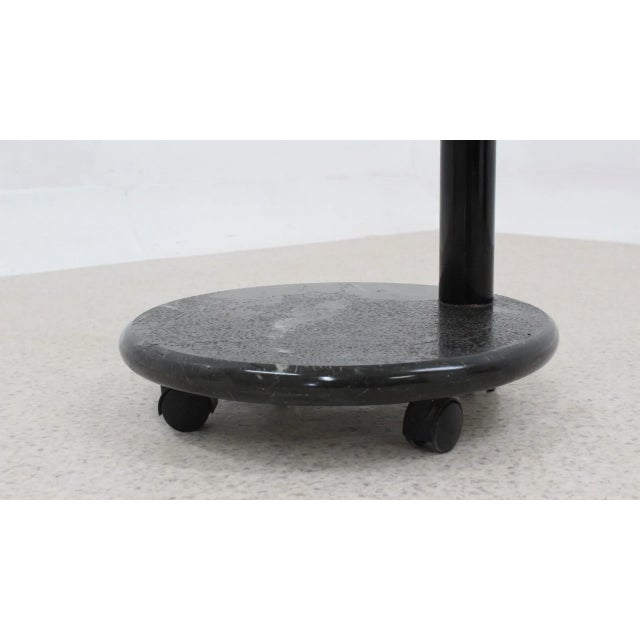 Stone Italian Glass & Marble Swivel Coffee Table, 1980s For Sale - Image 7 of 11