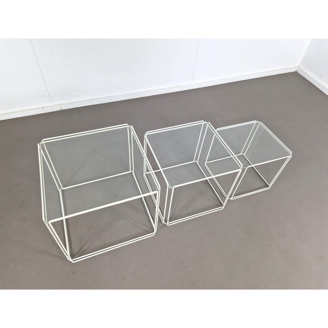 The Isocele nesting tables by Max Sauze are instantly recognizable design pieces. The sleek design and airy construction...