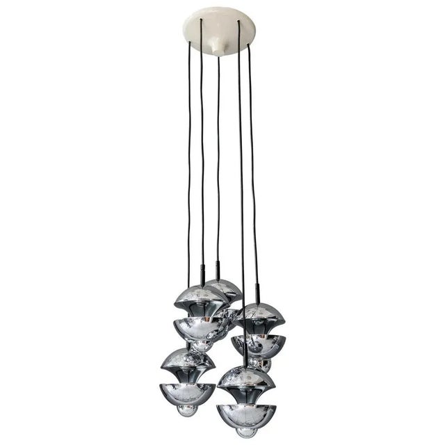 Chromed Chandelier from Kaiser Leuchten, Germany, 1960s For Sale - Image 17 of 17