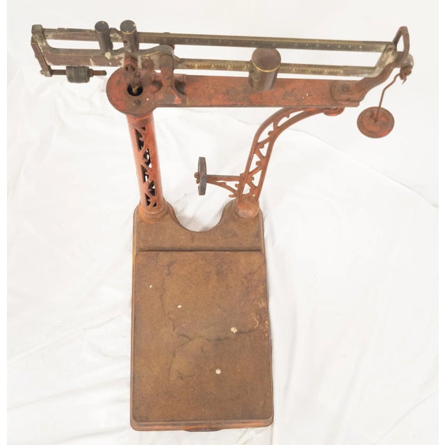 Metal 19th Century Rustic Country Store Countertop Scoop Scale Balance For Sale - Image 7 of 13