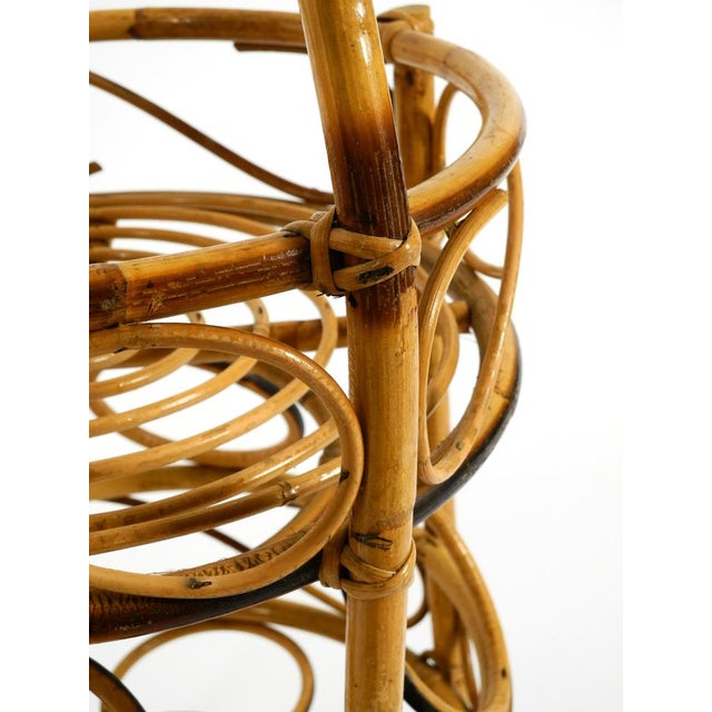 Mid-Century Italian Bar and Serving Trolley Made of Bamboo with Wheels, 1950s For Sale - Image 17 of 18
