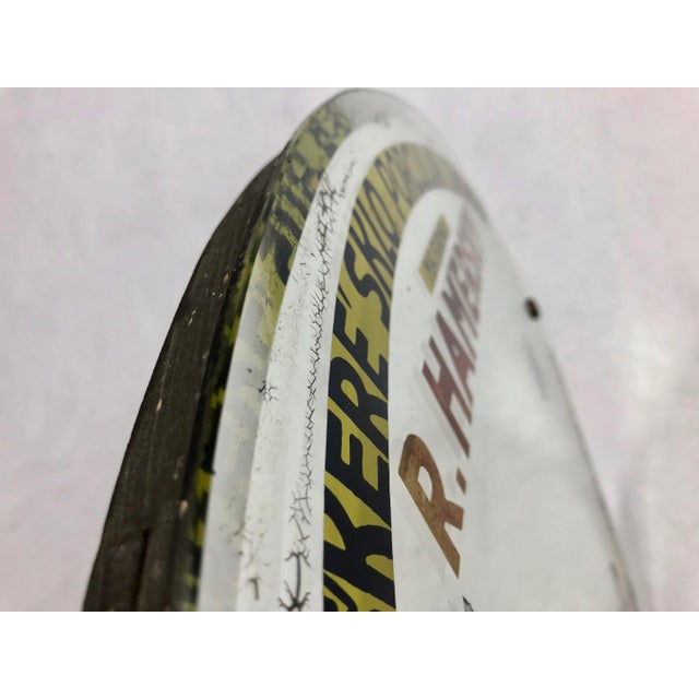 Silver Art Deco Advertising Mirror from Brno, Czech Republic, 1930s For Sale - Image 8 of 16