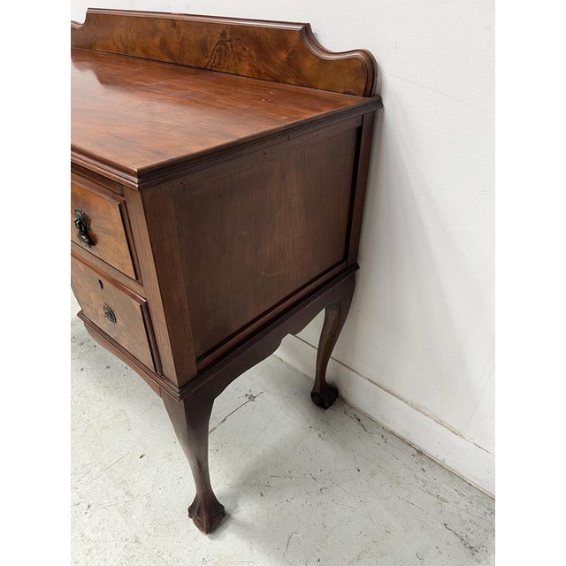 Wood Regency Flat Desk in Mahogany and Veneer, 1800s For Sale - Image 7 of 10