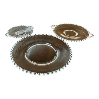 Vintage Imperial Candlewick Platters - Set of Three For Sale