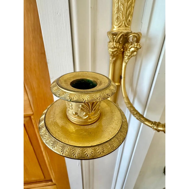 Metal Set of Four Late 18th Century Neoclassical Ormolu Wall Sconces For Sale - Image 7 of 12