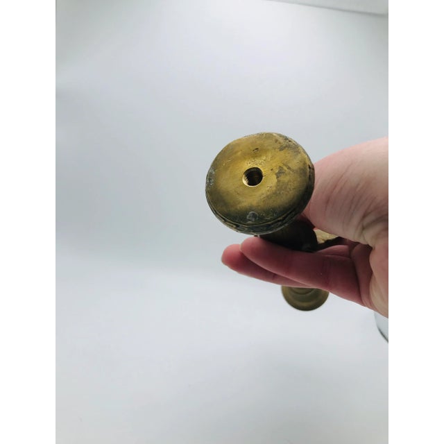 Mid 20th Century Vintage Brass Winged Victory Figure Candle Holder For Sale - Image 5 of 9