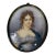 Antique Hand-Painted Portrait Miniature of Princess Dolgorukova – 19th Century, Signed For Sale