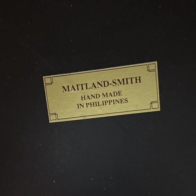 Late 20th Century Maitland-Smith Leather Desk W/ Abalone Shell Top For Sale - Image 13 of 18