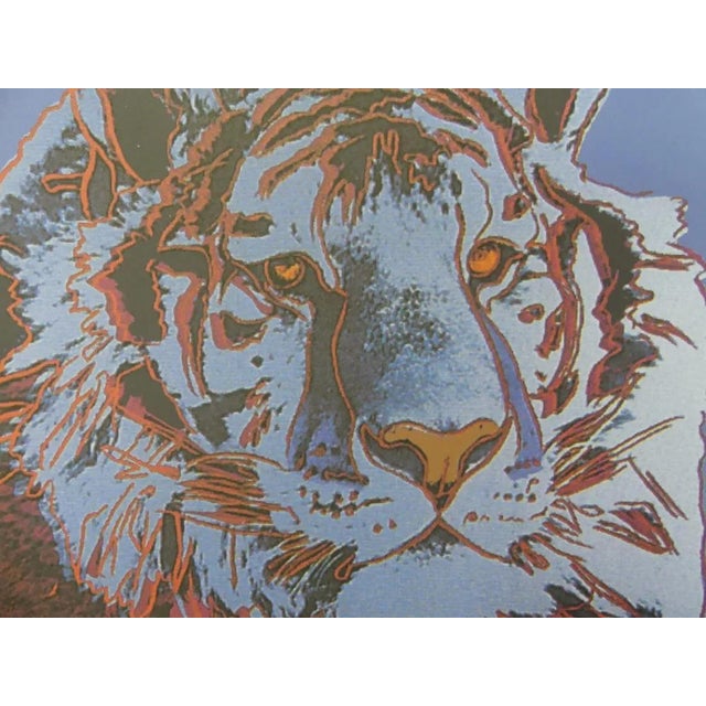 Mid-Century Modern After Andy Warhol, Siberian Tiger, 1980s, Lithograph For Sale - Image 3 of 10