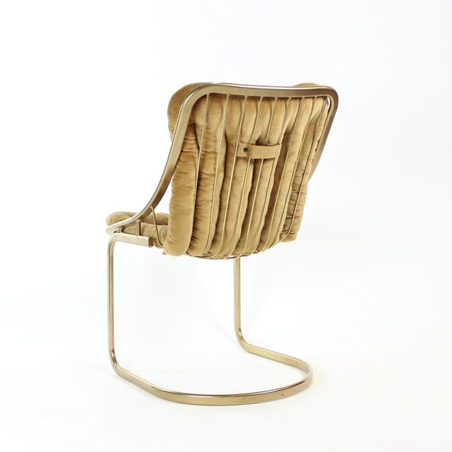 Vintage Italian Metal Chair in Gold, Italy, 1970s For Sale - Image 10 of 14