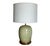 Antique celadon ginger jar, converted into a two-light table lamp. Crackled glaze over a luminous tone of green, mounted...