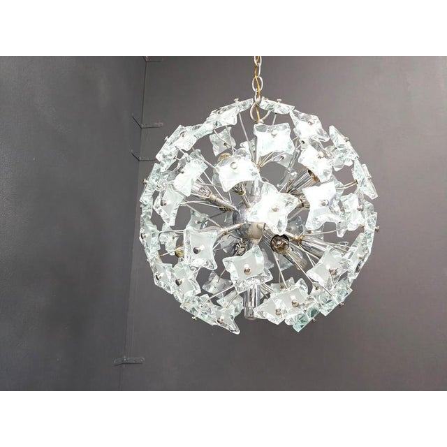 Mid-Century Glass Sputnik Chandelier, 1970s For Sale - Image 11 of 12