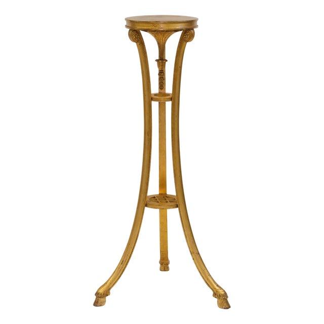 Antique Gesso and Giltwood Torchère, 1880s For Sale