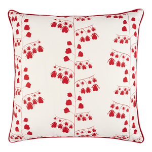 Schumacher x Peg Norriss Bleeding Hearts Lumbar Pillow In Red