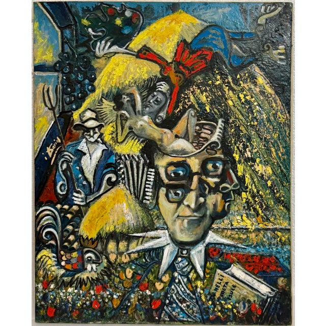 Ivo David, Italian American Surrealist Oil Painting Ivo David Trilogia Chromatic Surrealism, 1991 For Sale