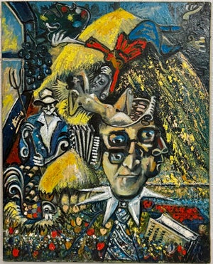 Ivo David, Italian American Surrealist Oil Painting Ivo David Trilogia Chromatic Surrealism, 1991