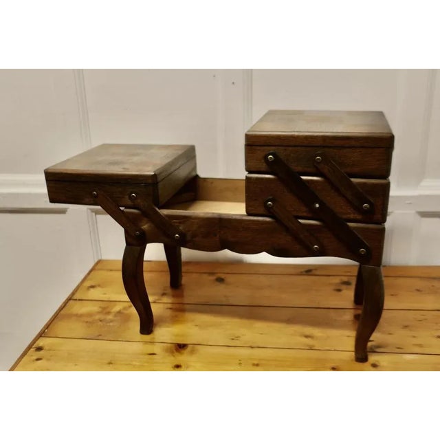 Wood French Art Deco Metamorphic Concertina Work or Sewing Box, 1930s For Sale - Image 7 of 9