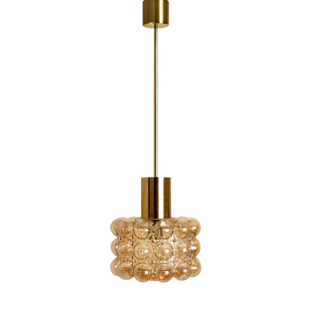 Bubble Glass Pendant Lamp attributed to Helena Tynell, 1969 For Sale