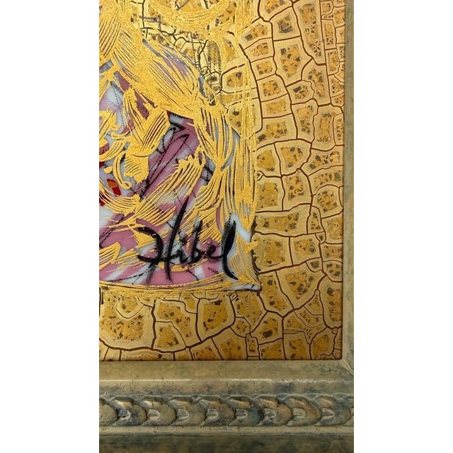 Edna Hibel "Young Manchu" Signed Mixed Media Artwork. Paint Embellished Lithograph on Porcelain Plaque. Custom Frame For Sale - Image 10 of 13
