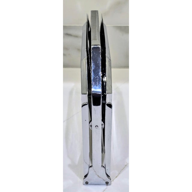 1930s Chase Brass & Copper Company Art Deco Chrome Three-Tier Octagonal Serving Stand For Sale - Image 10 of 11