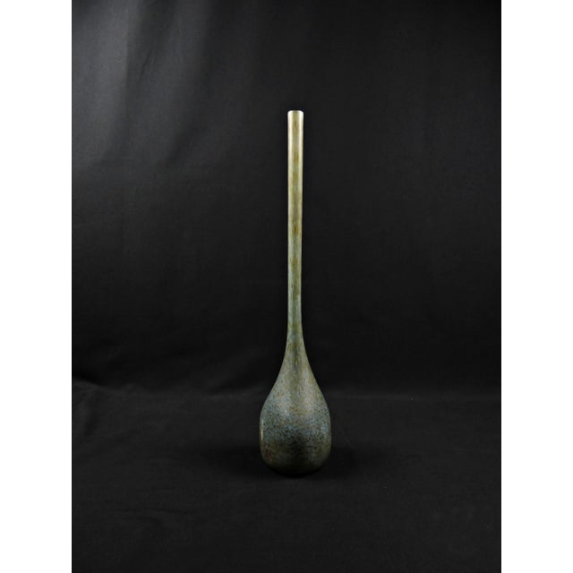 Large Art Deco Multi-Layered Glass Vase with Green Marble Effect by André Delatte for Delatte Nancy, 1920s For Sale - Image 10 of 14