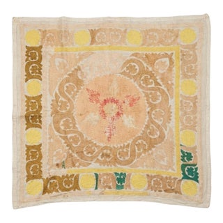 Suzani Wall Tapestry - Neutral Tan Tashkent Embroidery For Sale