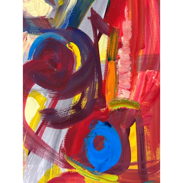 Signed abstract original by Erik Sulander. Contemporary on paper, Unframed.