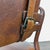 Brown Leather Buckle Lounge Chair With Curved Wooden Frame For Sale - Image 10 of 11