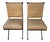 1970s Set of 4 Cleo Baldon Style Campaign Dining Chairs With Iron Frames and Leather Backs For Sale - Image 5 of 12