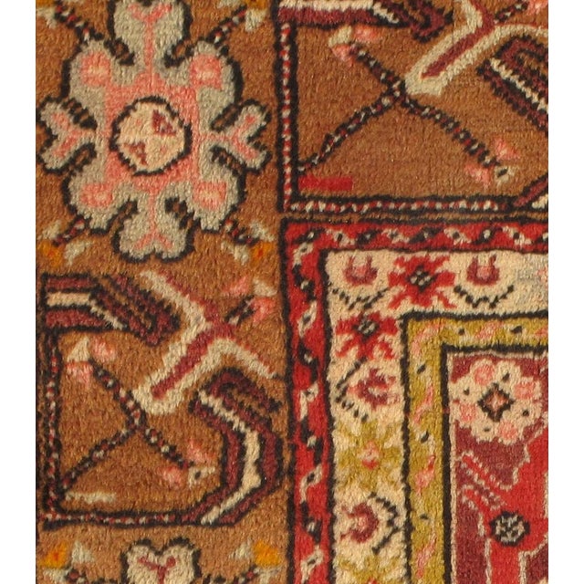 Textile Vintage Turkish Oushak Area Rug 3ft 7inb X 6ft 4in For Sale - Image 7 of 8