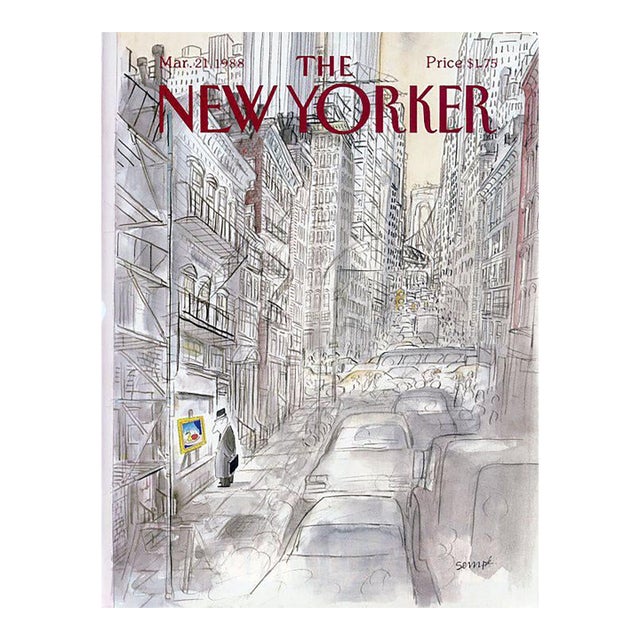 1988 New Yorker Magazine Cover by Jean Jacques Sempe, March 21, Art Gallery For Sale