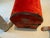 Wood 20th Century Red Velvet Dome Top Trunk For Sale - Image 7 of 8