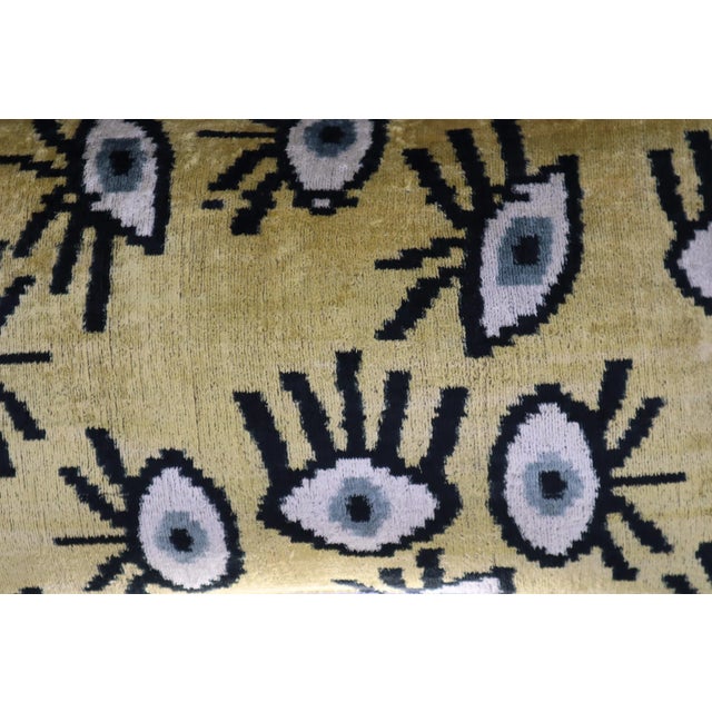 Handmade Luxury Velvet Silk Evil Eye Pattern: This decorative pillow cover is handmade with care, ensuring a unique and...