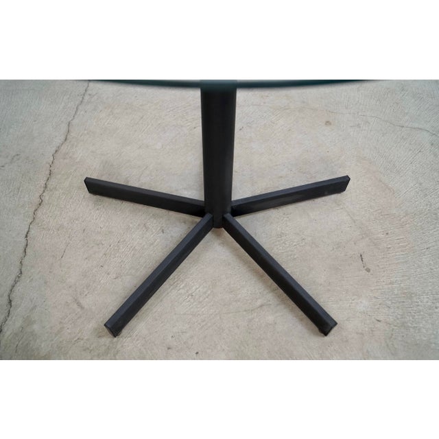 1980’s Postmodern Metal & Glass Side Table For Sale - Image 11 of 12