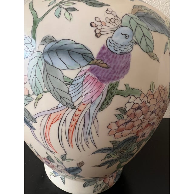 Vintage 1980s Chinoiserie Vase For Sale - Image 4 of 6