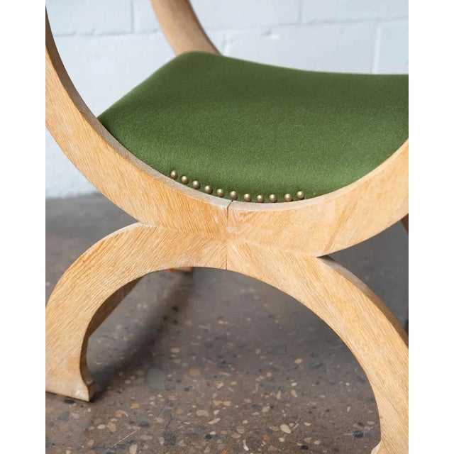 1960s Danish Modern Oak Kurul Chair Attributed to Henning Kjaernulf For Sale - Image 10 of 12