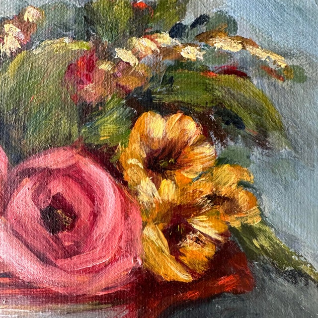 Celebrating Autumn in style with this special painting, "Thankful and Blessed" of an antique dark orange and ivory...