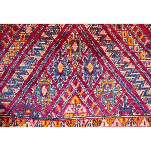 1970s !970s Midcentury Moroccan Zayane Wool Rug 5'6 X 10'6 For Sale - Image 5 of 11
