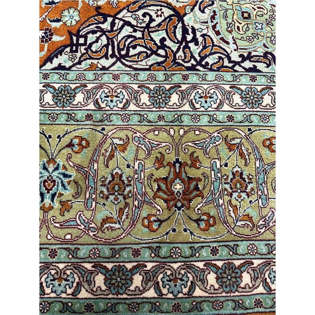 1980s Old Persian Tabriz Masterpiece Rug 9’11” X 13’7″ For Sale - Image 11 of 11